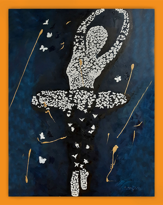 Mitarbeiter mit Utensilien